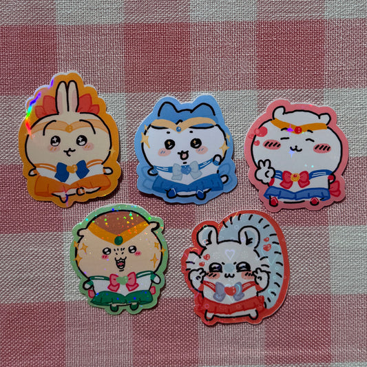 Chiikawa sailor moon stickers !